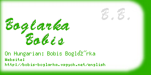 boglarka bobis business card